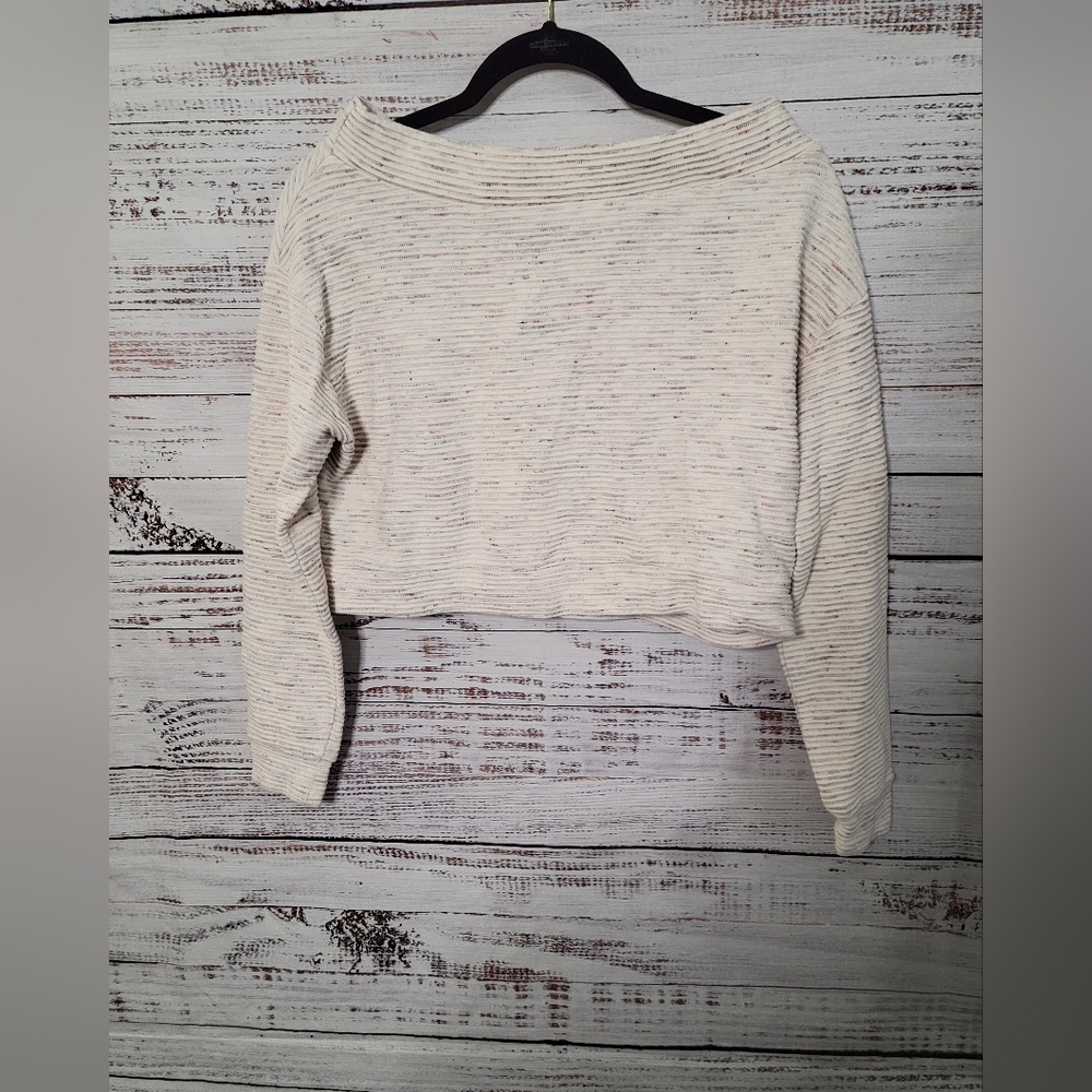 Nasty Gal S4 Cropped Ribbed Wide neckline Sweater
